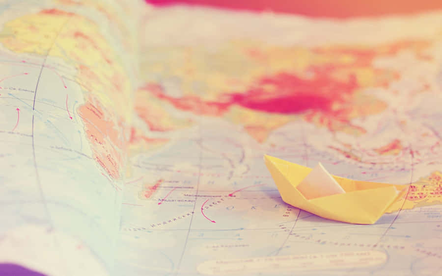 Paper Boat Travel Dreams.jpg Wallpaper