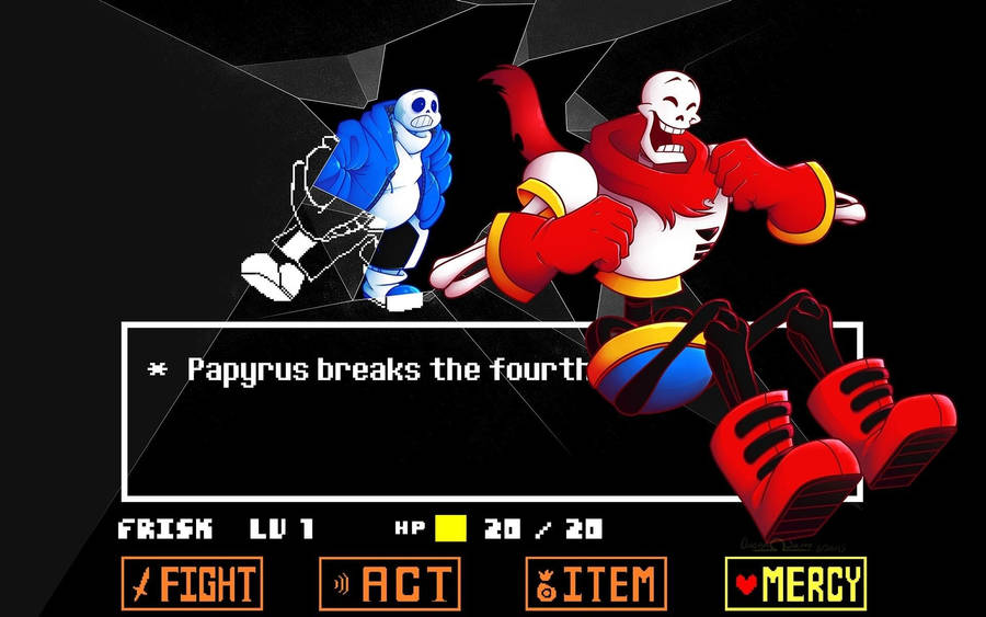 “papyrus And Sans Breaking The Fourth Wall” Wallpaper