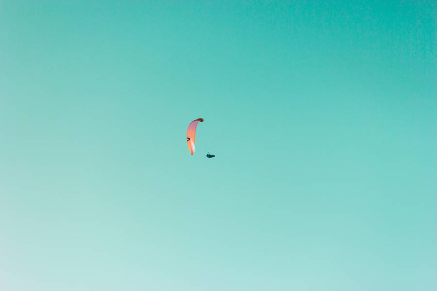 Paragliding Pink Fabric Wing Wallpaper