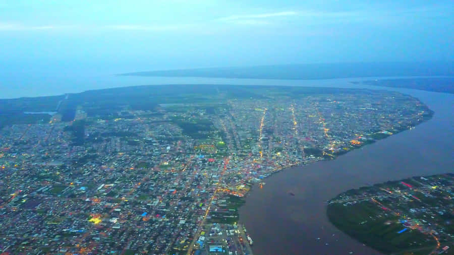 Paramaribo View From Above Wallpaper