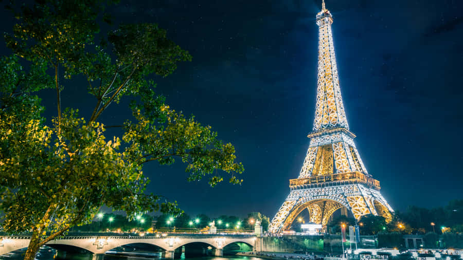 Paris At Night Bright Lights Wallpaper