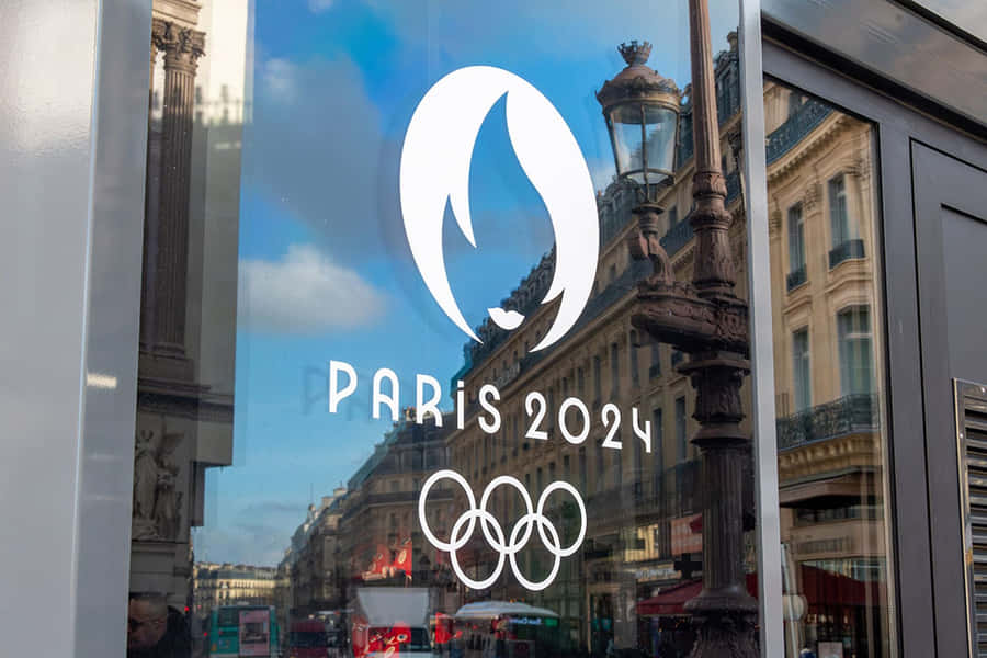 Paris2024 Olympics Logo Window Reflection Wallpaper