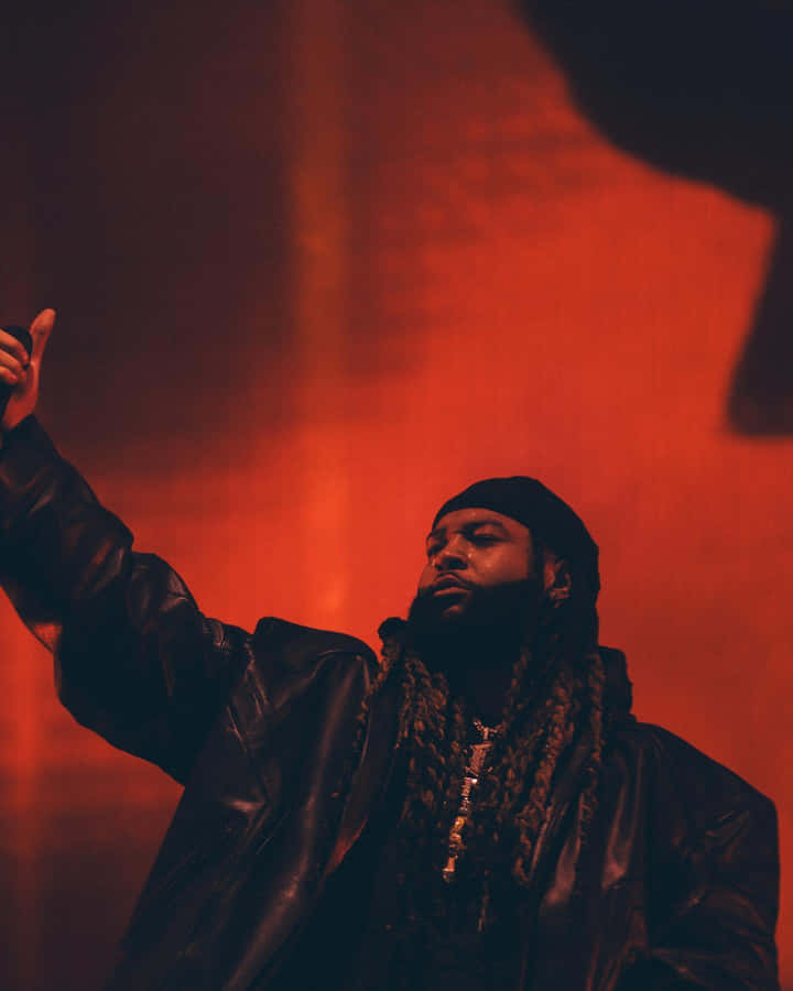 Partynextdoor Red Stage Performance Wallpaper
