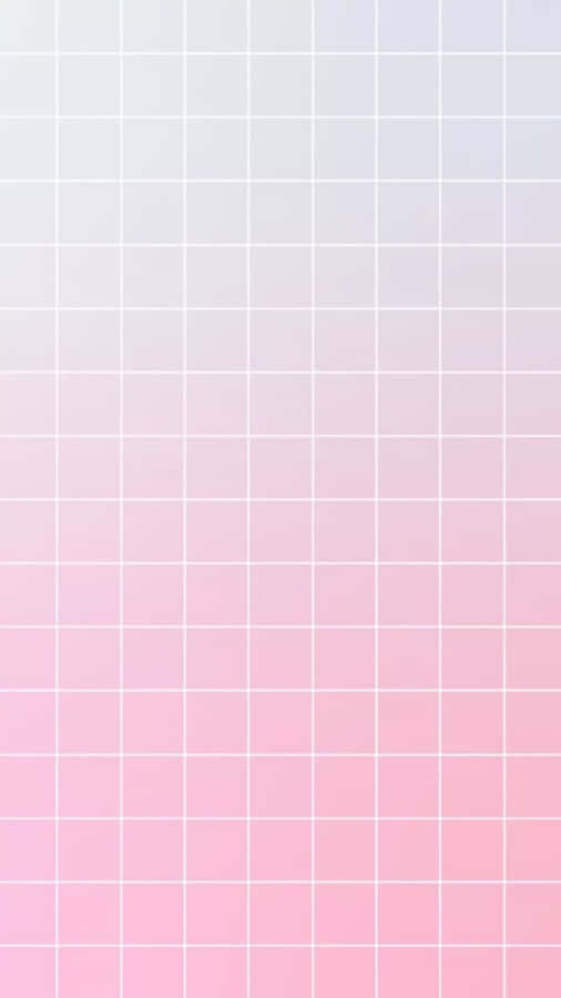 Pastel Aesthetic Grid Pink Gradient Wallpaper