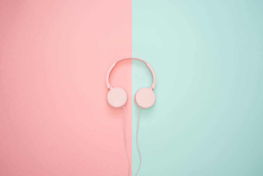 Pastel Aesthetic Headphones Wallpaper