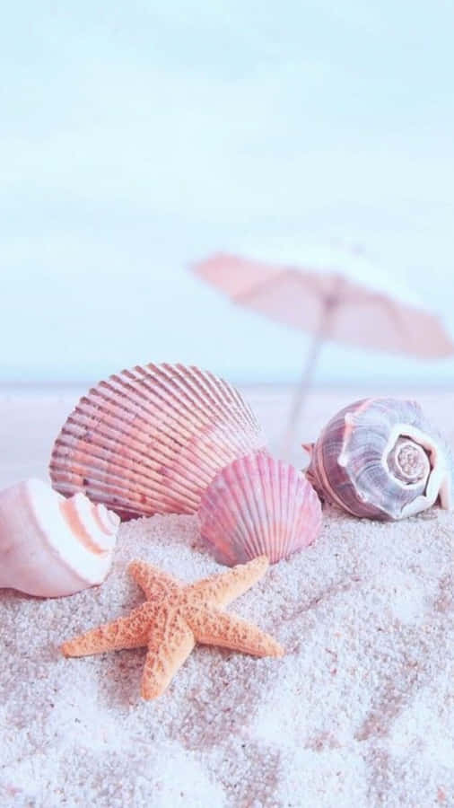 Pastel Beach Summer Aesthetic Wallpaper