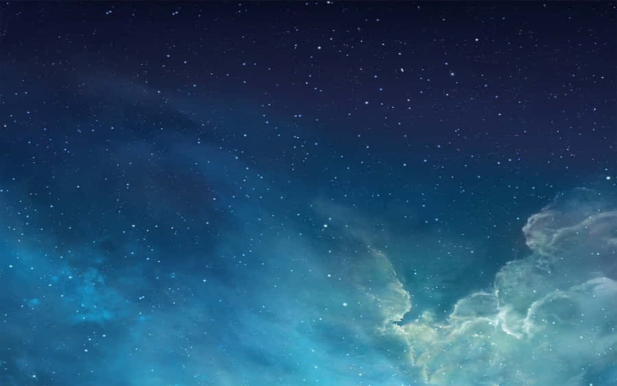 Pastel Blue Aesthetic Night Sky Wallpaper