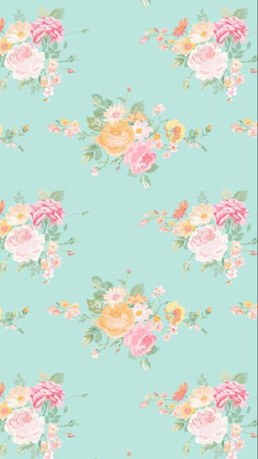 Pastel Colors On A Chic Flower Wallpaper Wallpaper