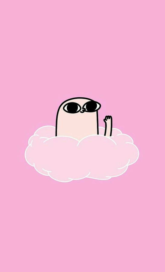 Pastel Cute Pink Creature Wallpaper