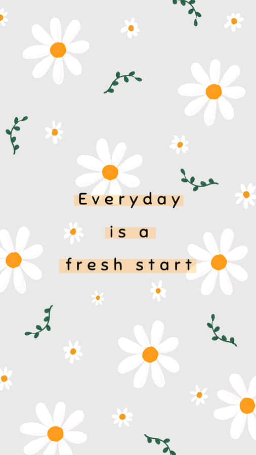 Pastel Daisy Inspirational Quote Wallpaper