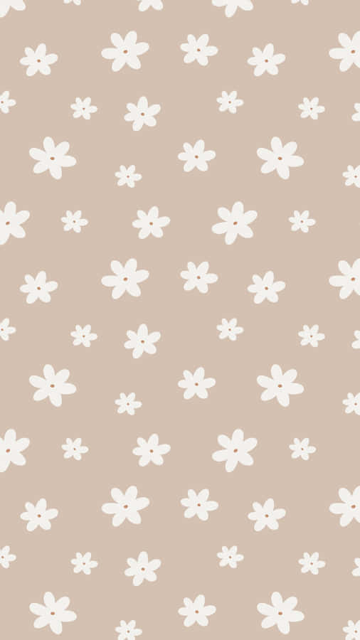 Pastel Daisy Pattern Background Wallpaper