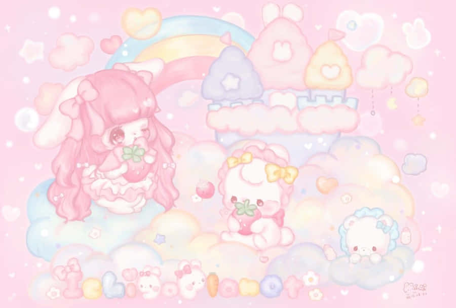 Pastel_ Dreamscape_ Cutecore_ Artwork Wallpaper