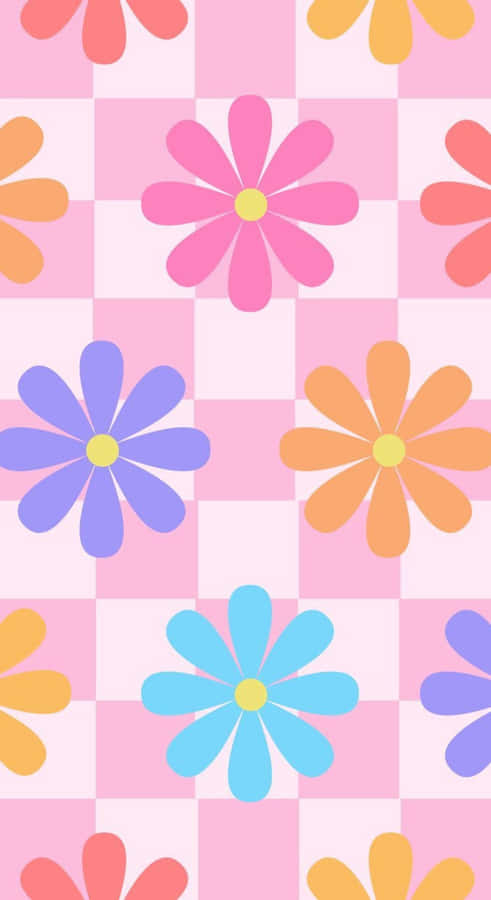 Pastel Floral Indie Pattern Wallpaper