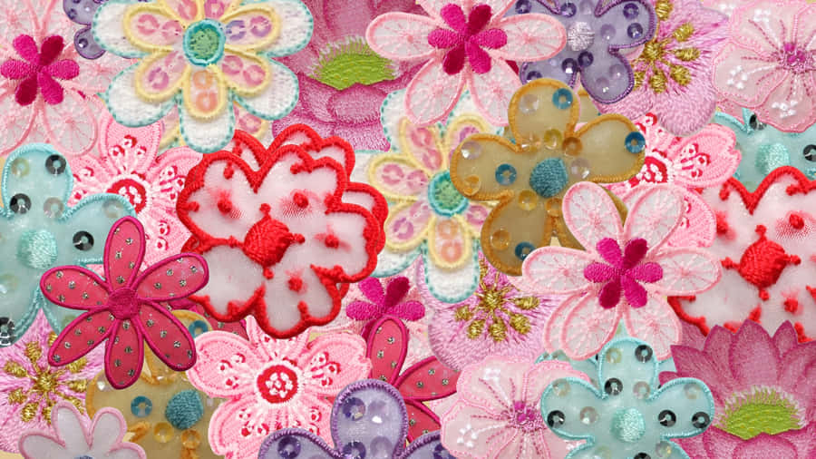 Pastel Floral Indie Pattern Wallpaper