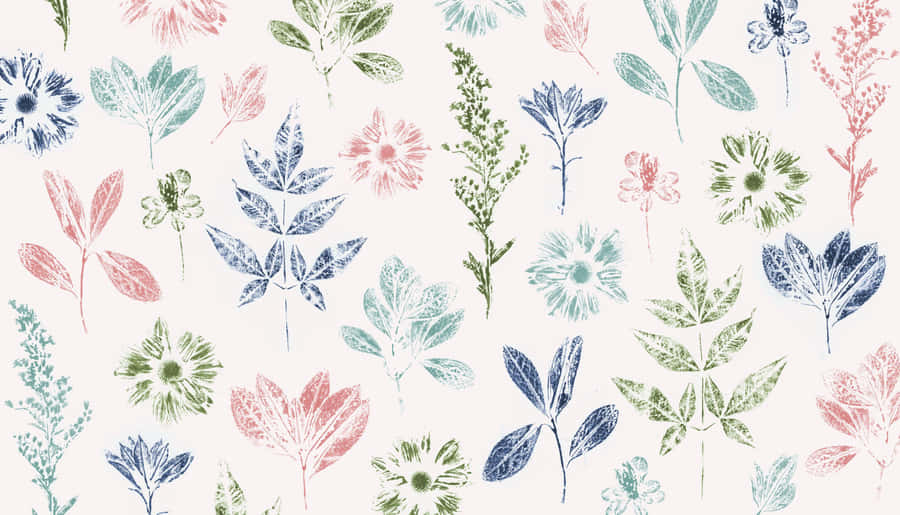 Pastel Floral Pattern Background Wallpaper