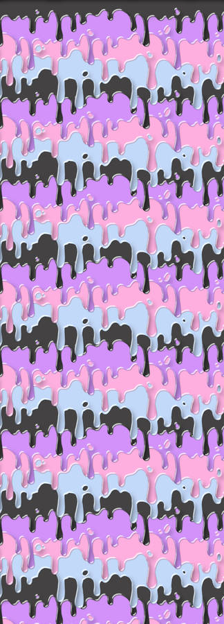 Pastel Goth Color Drip Wallpaper