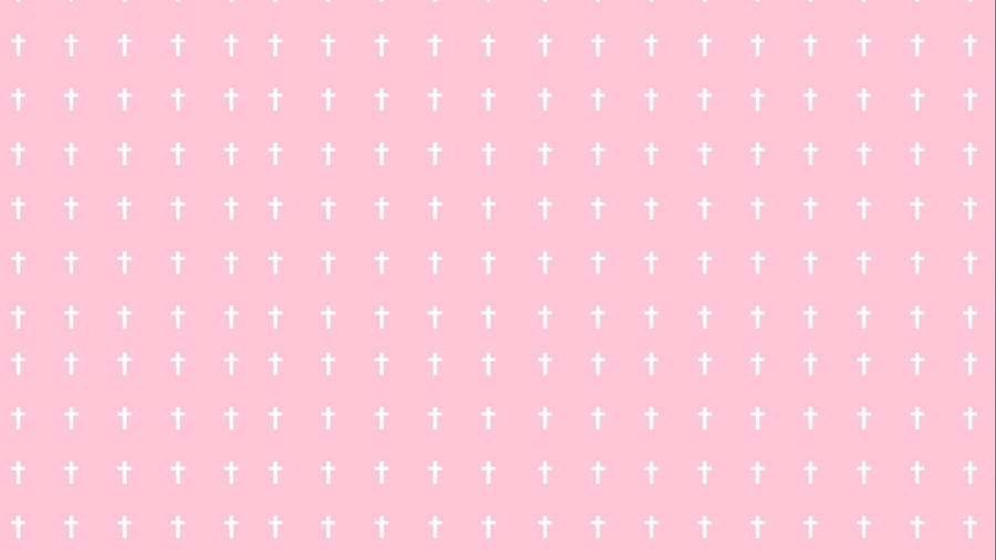 Pastel Goth Cross Pattern Wallpaper
