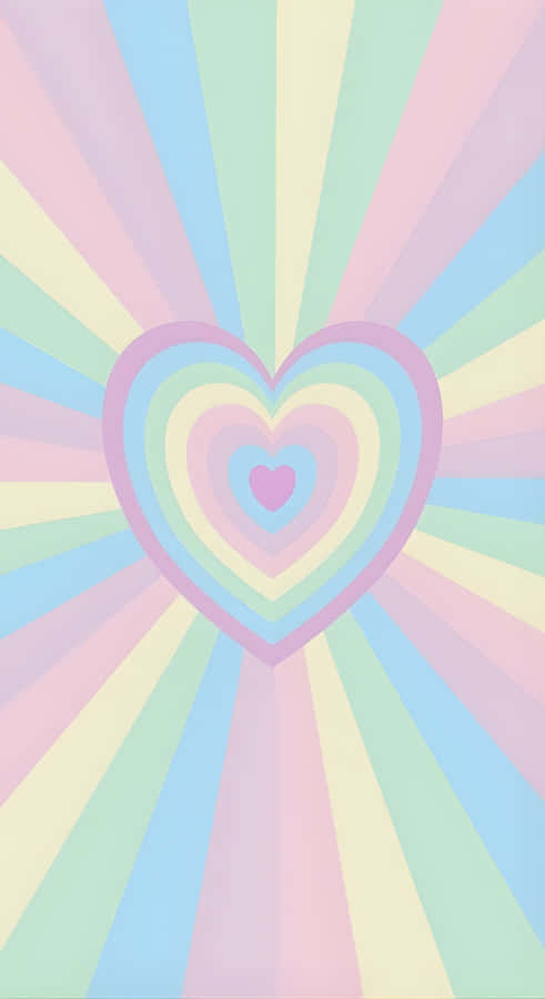 Pastel Heartburst Indie Vibes Wallpaper