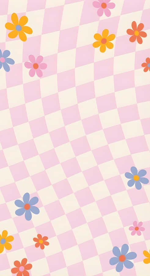 Pastel Indie Floral Pattern Wallpaper