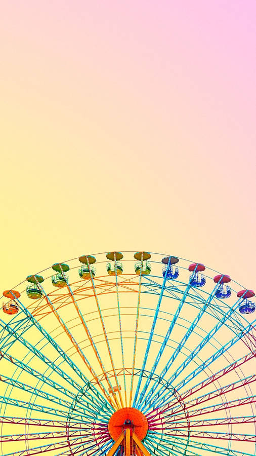 Pastel Iphone Ferris Wheel Wallpaper