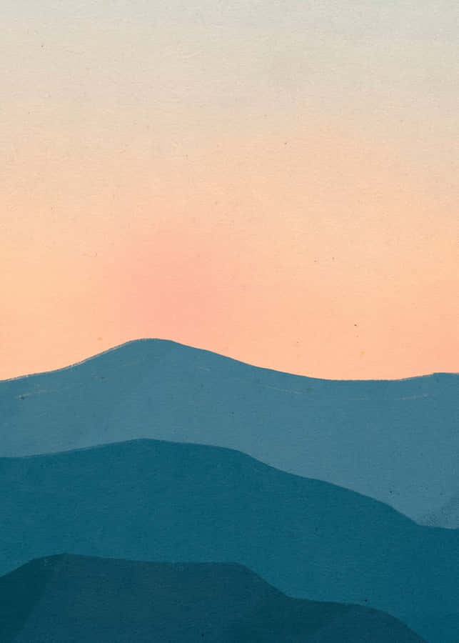 Pastel Mountain Silhouettes Wallpaper