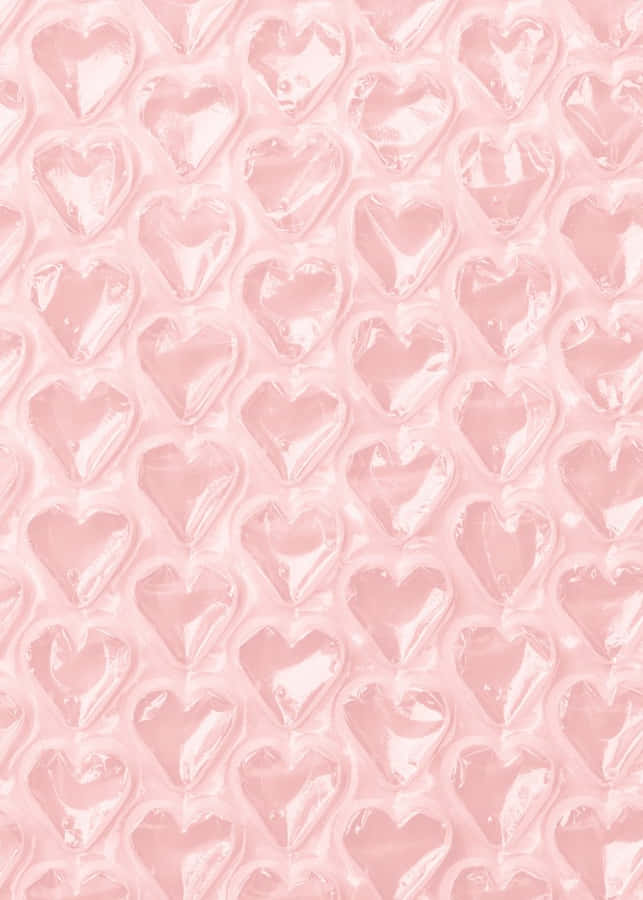 Pastel Pink Hearts Pattern Wallpaper