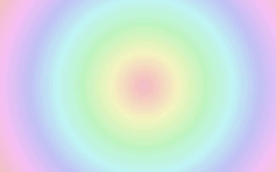 Pastel Rainbow Concentric Circles Background Wallpaper