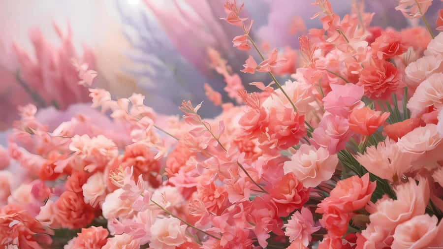 Pastel Spring Floral Bloom Wallpaper