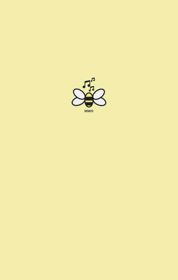Pastel Yellow Aesthetic With Bee Wallpaper