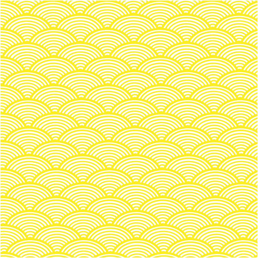 Pastel Yellow Scallop Patterns Wallpaper