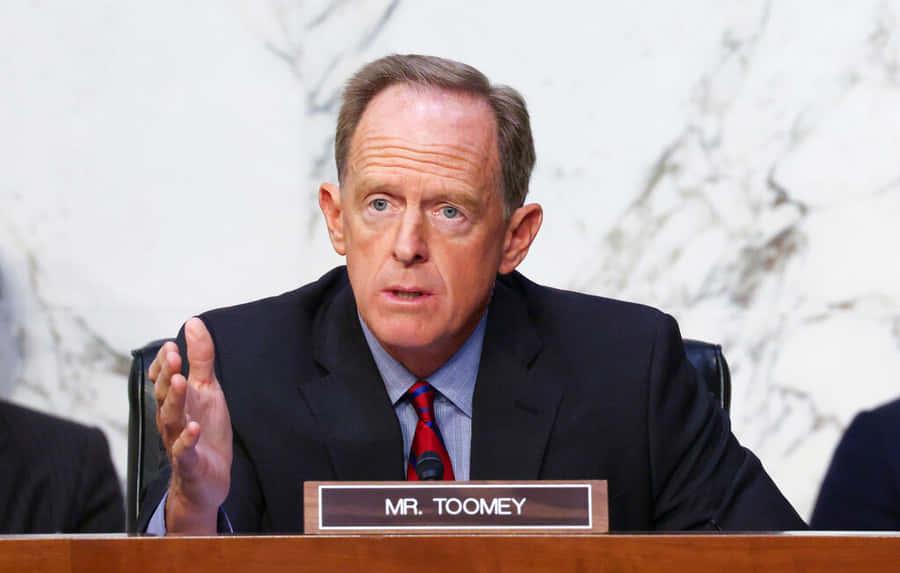 Pat Toomey With Nameplate Wallpaper