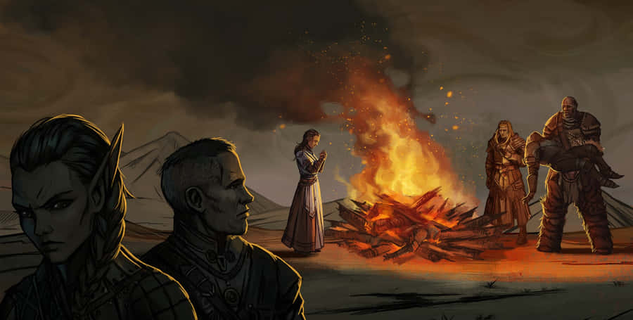 Pathfinder: Wrath Of The Righteous Campfire Wallpaper