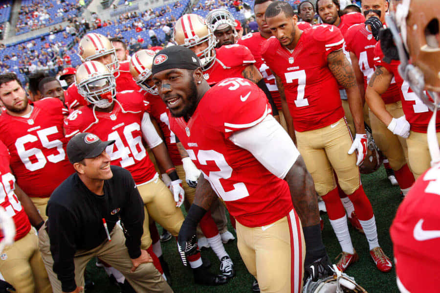 Patrick Williswith49ers Teamon Field Wallpaper