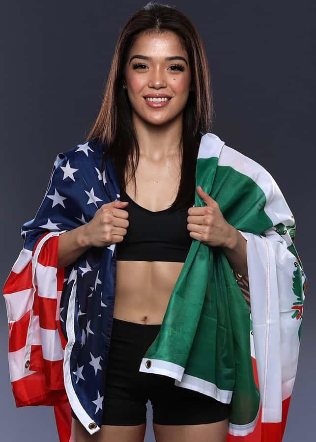 Patriotic Fighter Portrait Wallpaper