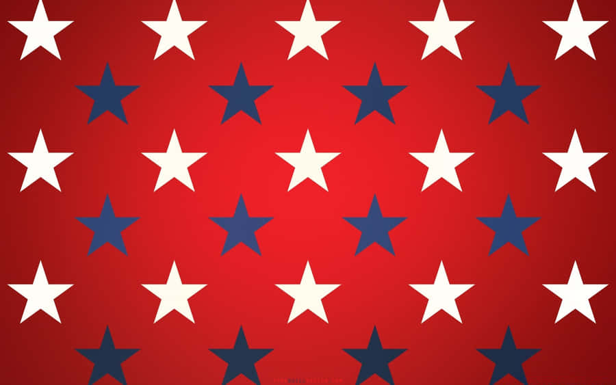 Patriotic Stars Pattern Wallpaper