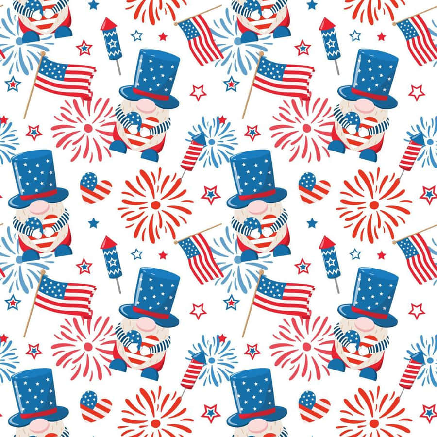 Patriotic4thof July Pattern Wallpaper