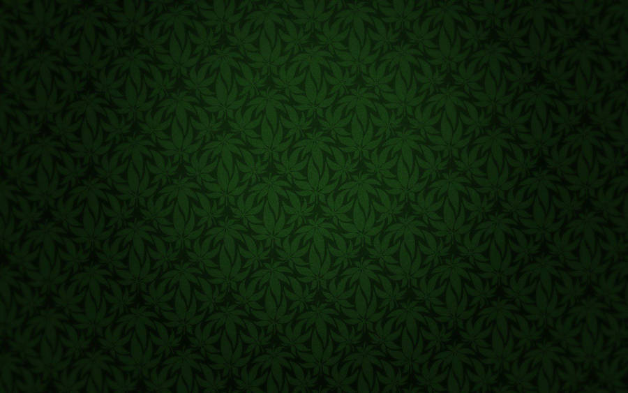 Patterned Dark Cannabis Wallpaper