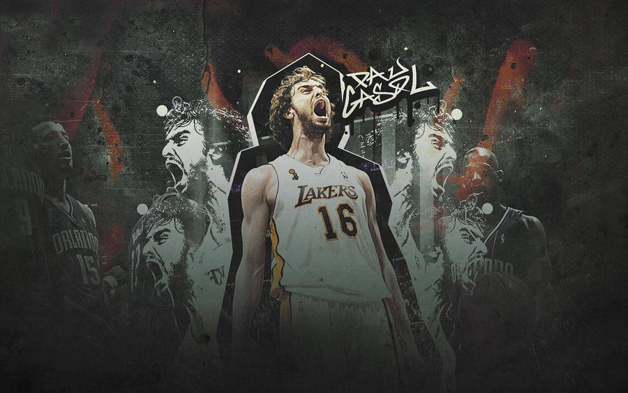 Pau Gasol Black Art Wallpaper