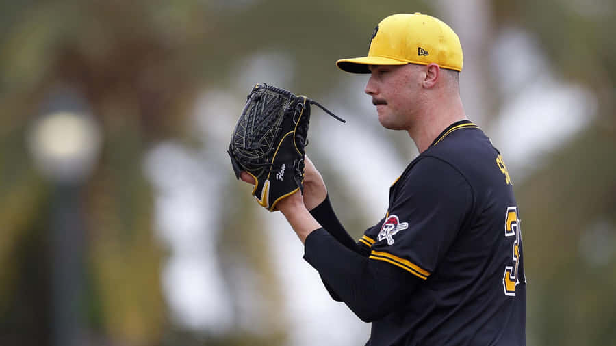 Paul Skenes Pitching Focus Wallpaper