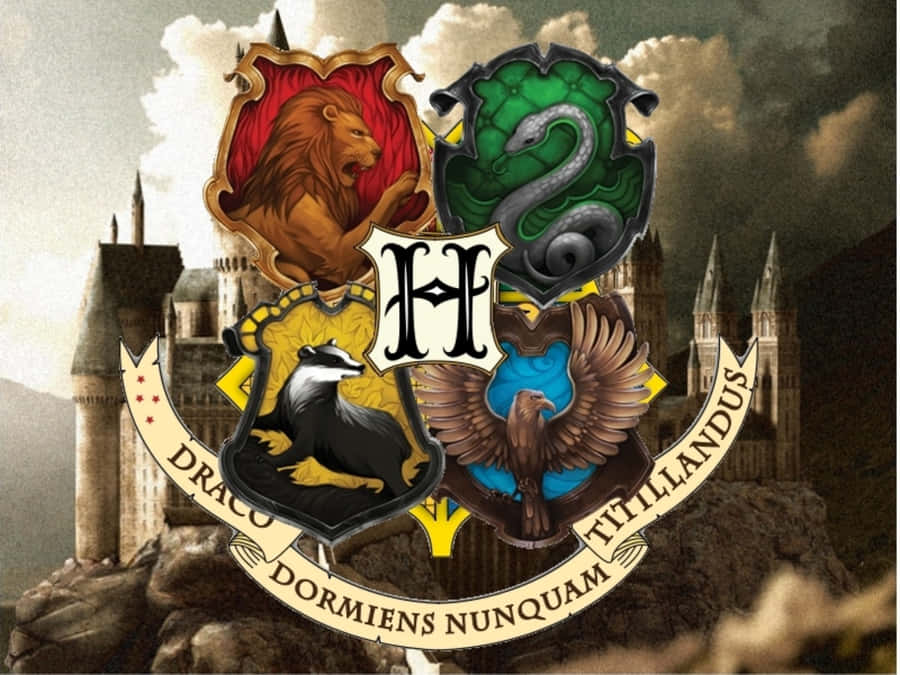 Pay Homage To The Four Famous Hogwarts Houses! Wallpaper