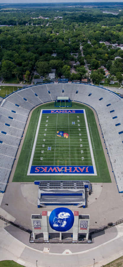 Paying Tribute To The Jayhawks At Kansas Memorial Stadium Wallpaper