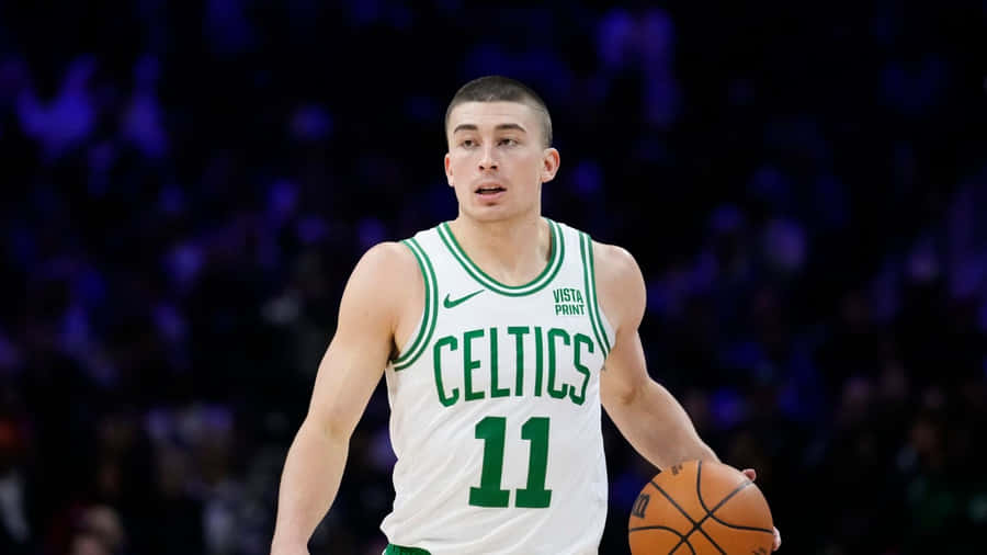 Payton Pritchard Celtics Action Wallpaper