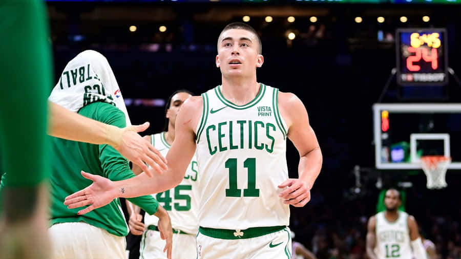 Payton Pritchard Celtics Action Wallpaper