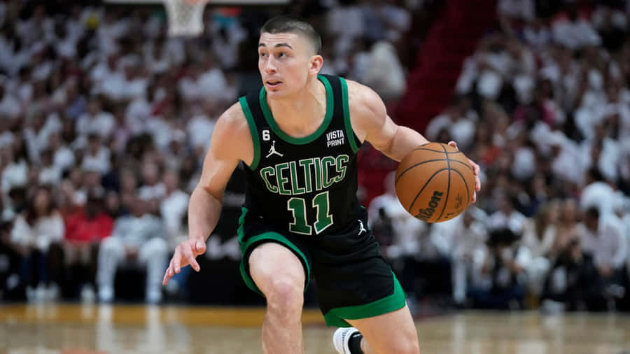 Payton Pritchard Celtics Action Wallpaper