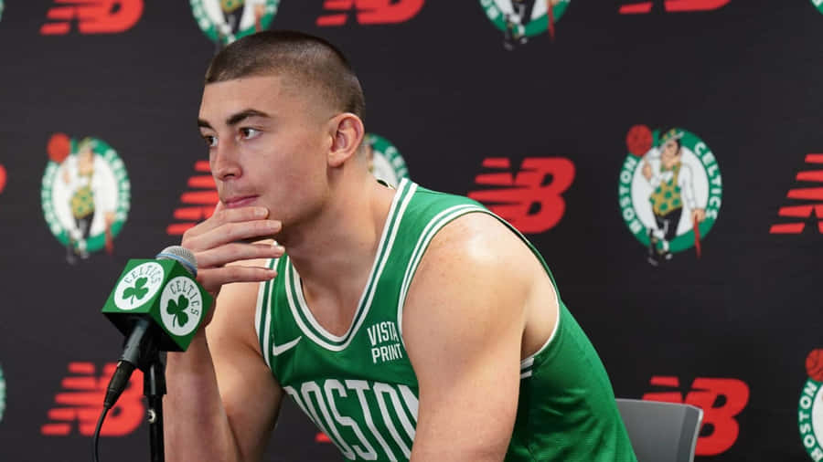 Payton Pritchard Celtics Press Conference Wallpaper