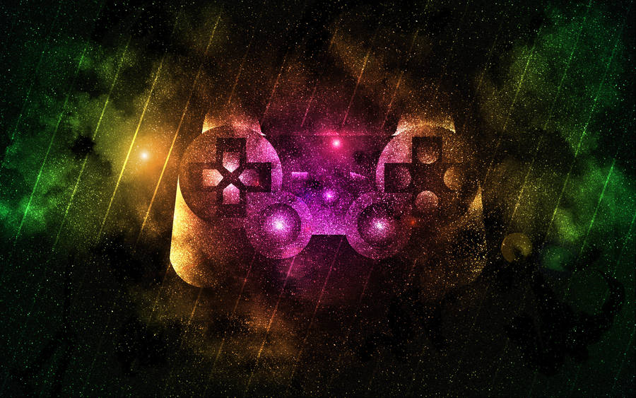 Pc Gaming Glowing Controller Wallpaper