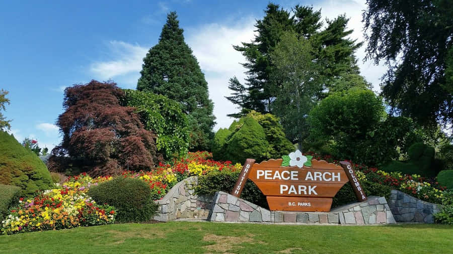 Peace Arch Park Surrey Canada Wallpaper