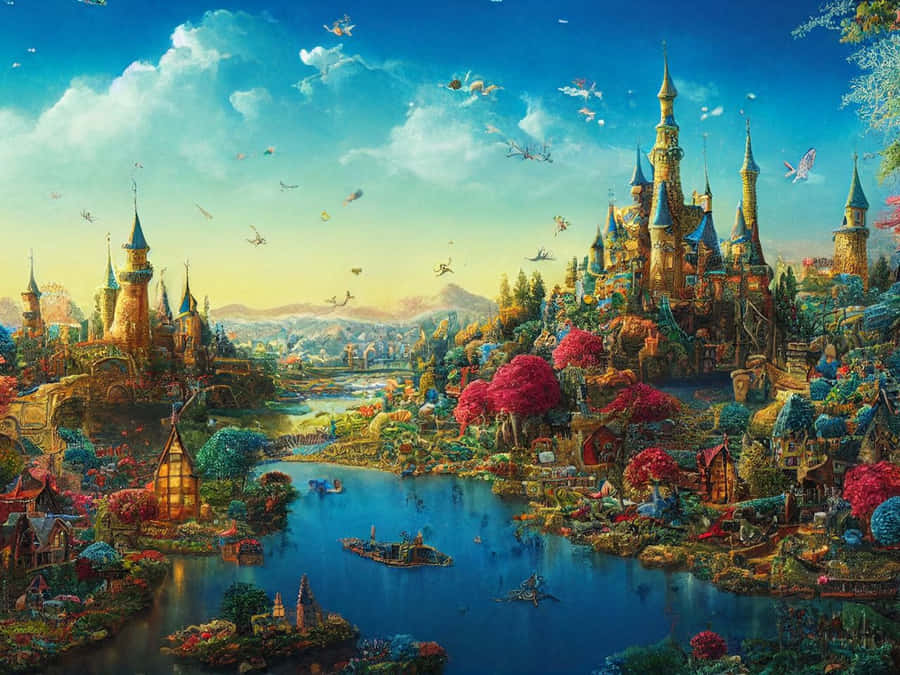 Peaceful Scenic Landscape Wallpaper