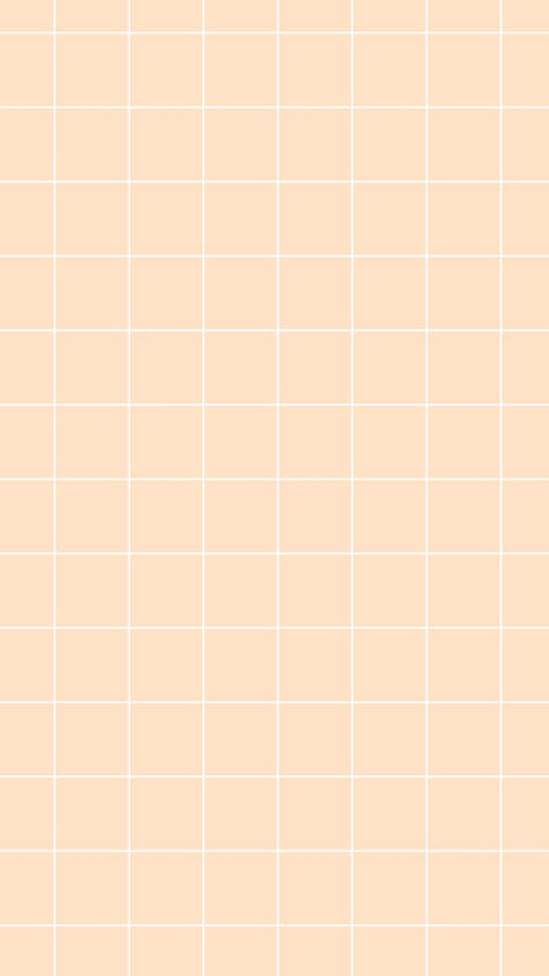 Peach Background White Grid Lines Wallpaper