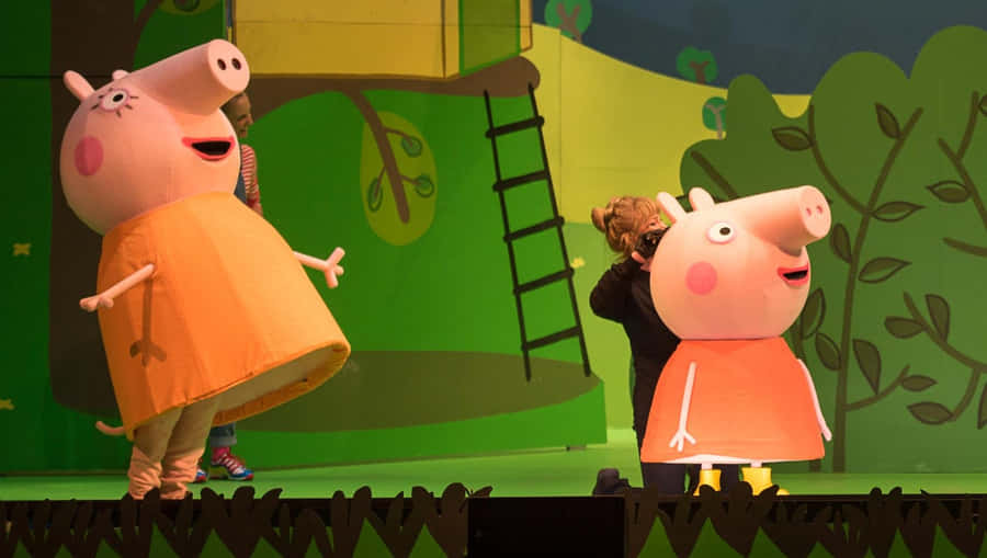 Pedro Pony Smiling Amidst A Colorful Background Wallpaper